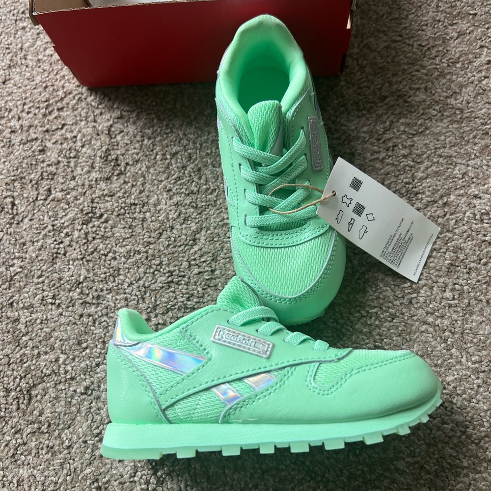 Reebok Kids Mint Green Sneakers
